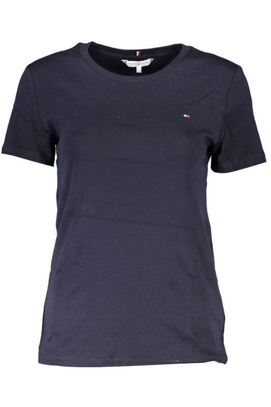 Blue Cotton Women T-Shirt
