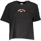 Black Cotton Women T-Shirt
