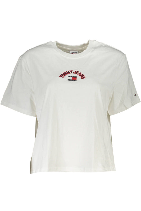 White Cotton Women T-Shirt
