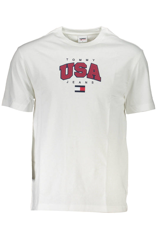 White Cotton Men T-Shirt