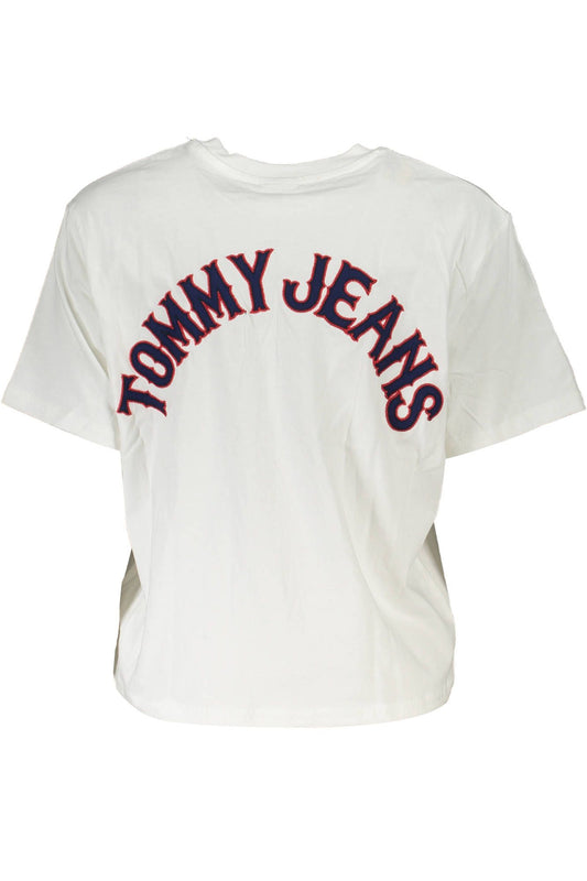 White Cotton Women T-Shirt