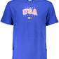 Blue Cotton Men T-Shirt