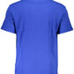 Blue Cotton Men T-Shirt