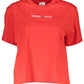 "Red Cotton Women T-Shirt"