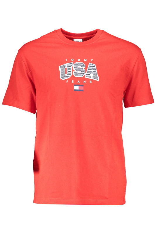 Red Cotton Men T-Shirt