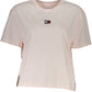 Pink Cotton Women T-Shirt