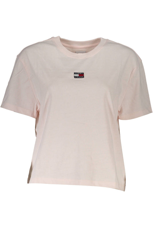 Pink Cotton Women T-Shirt