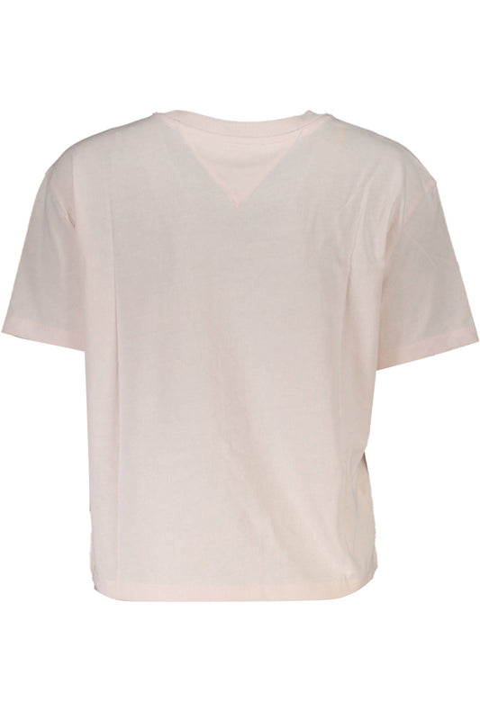Pink Cotton Women T-Shirt