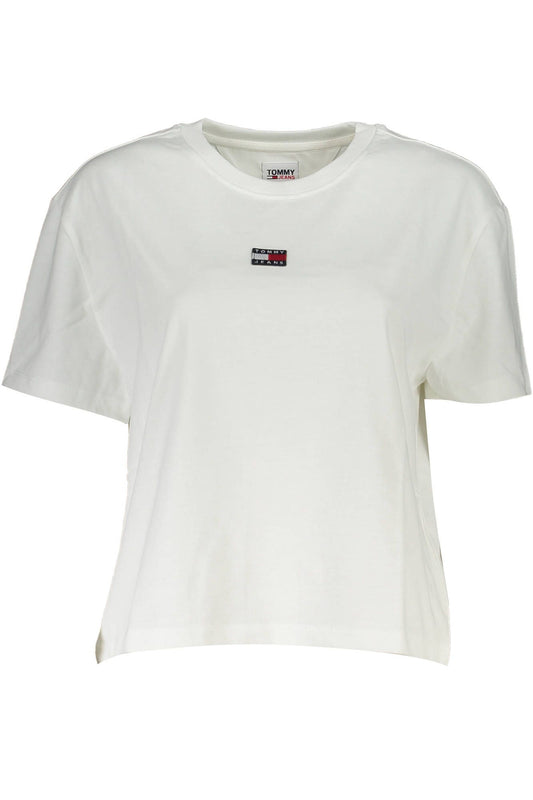 White Cotton Women T-Shirt