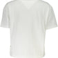 White Cotton Women T-Shirt