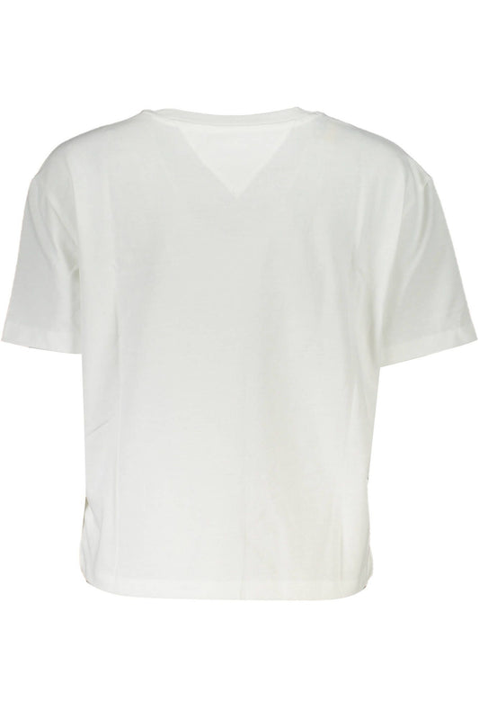 White Cotton Women T-Shirt