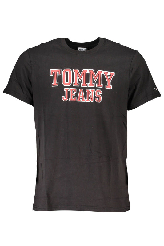 Black Cotton Men T-Shirt