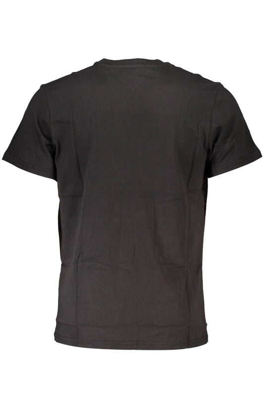 Black Cotton Men T-Shirt