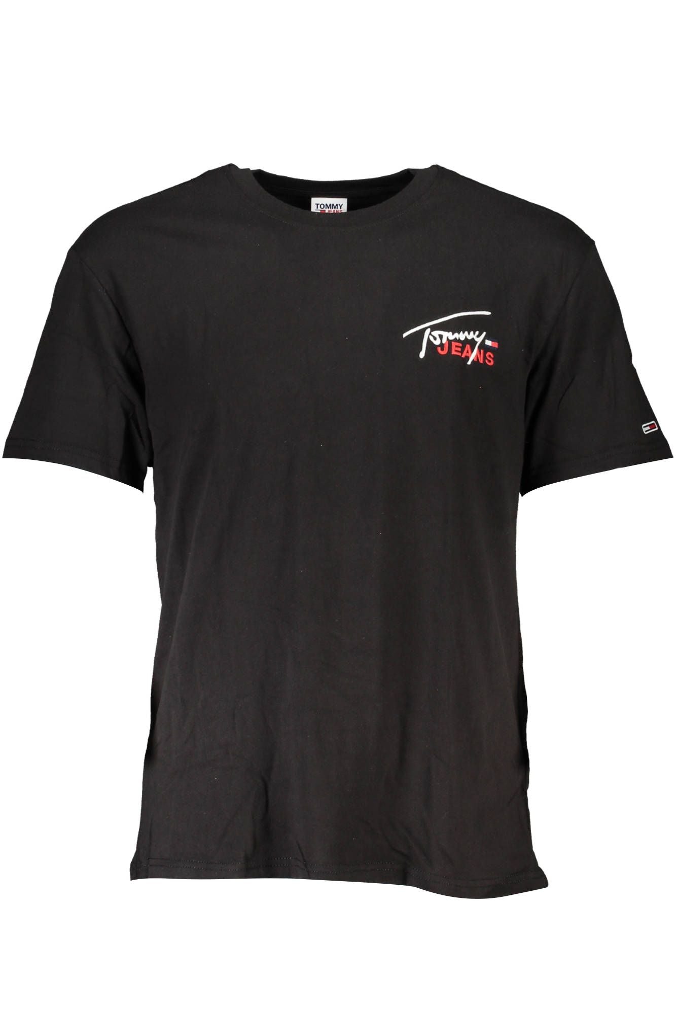 Black Cotton Men T-Shirt