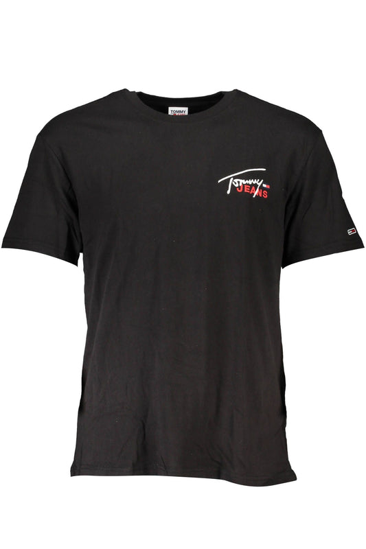 Black Cotton Men T-Shirt