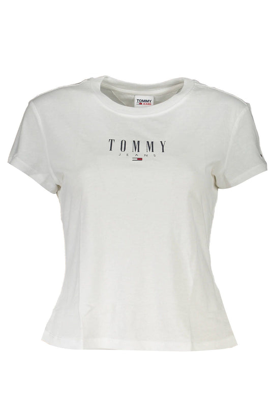 White Cotton Women T-Shirt