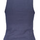 Blue Cotton Women Tank Top