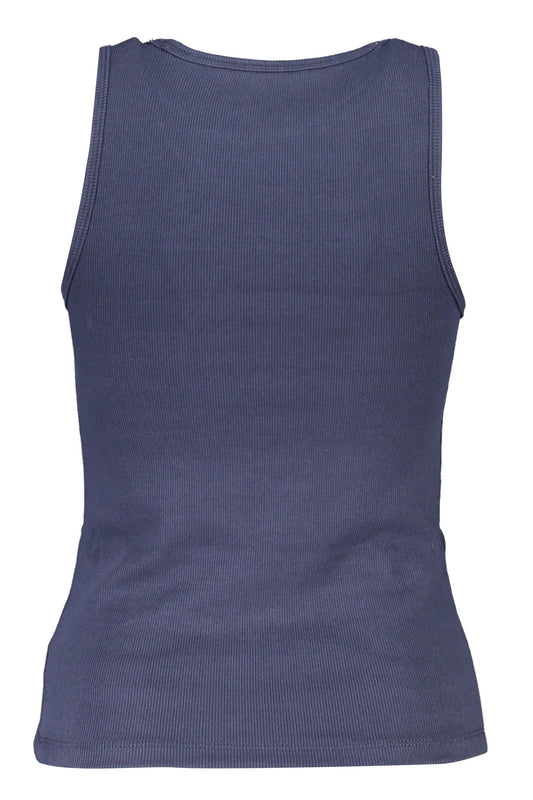 Blue Cotton Women Tank Top