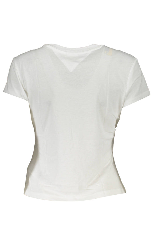White Cotton Women T-Shirt