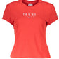 Red Cotton Women T-Shirt