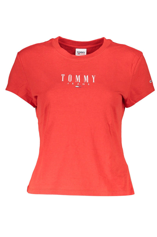Red Cotton Women T-Shirt
