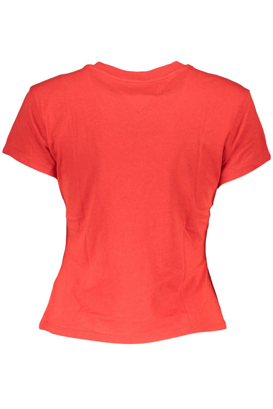 Red Cotton Women T-Shirt