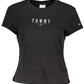 Black Cotton Women T-Shirt
