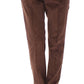 Elegant Brown Cotton Trousers