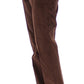 Elegant Brown Cotton Trousers