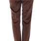 Elegant Brown Cotton Trousers