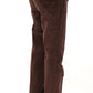 Elegant Brown Cotton Trousers