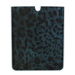 Chic Blue Leopard Print Tablet Case