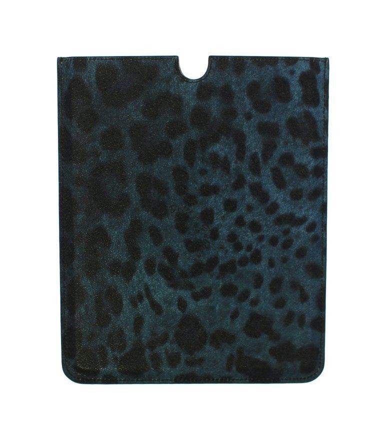 Chic Blue Leopard Print Tablet Case