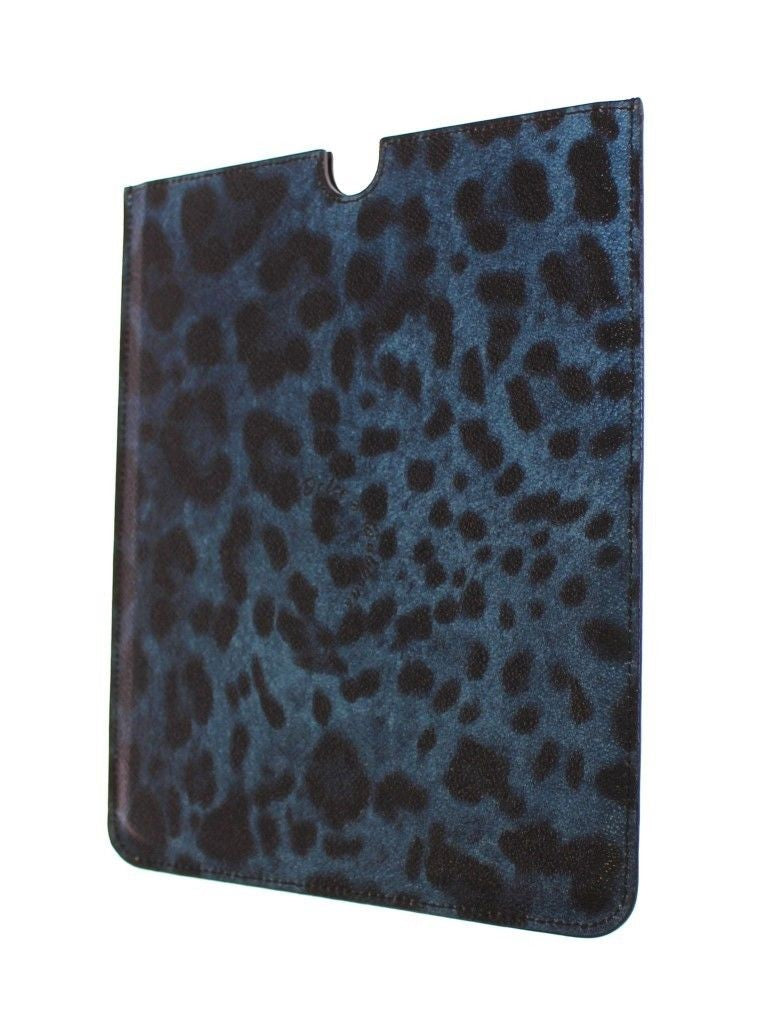 Chic Blue Leopard Print Tablet Case
