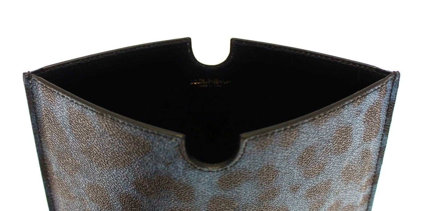 Chic Blue Leopard Print Tablet Case