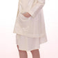 Elegant White Button Front Jacket Coat