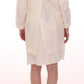 Elegant White Button Front Jacket Coat