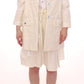 Elegant White Button Front Jacket Coat