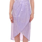 Elegant Purple Sheath Dress with Cap Sleeves