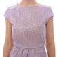 Elegant Purple Sheath Dress with Cap Sleeves