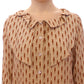 Chic Pink Button-Up Long Sleeve Blouse