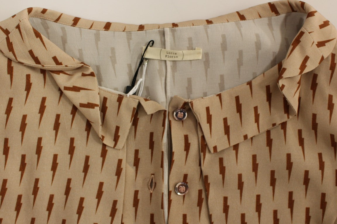 Chic Pink Button-Up Long Sleeve Blouse