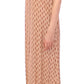 Elegant Pink Full-Length Dress with Chic Detailing