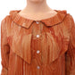 Elegant Orange Viscose Blouse