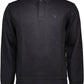 Black Cotton Men Polo Sweater