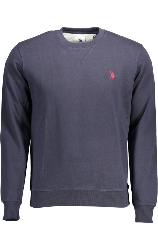 Blue Cotton Men Sweater