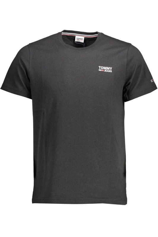 Black Cotton Men T-Shirt