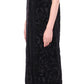 Elegant Black Brocade Cape Coat Jacket