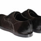 Elegant Brown Velvet Vintage Lace-Up Shoes