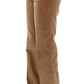Elegant Cotton Brown Trousers for Women
